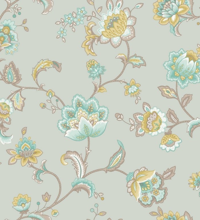 Papel pintado flores diseño cashmere moderno - Jamila 564664