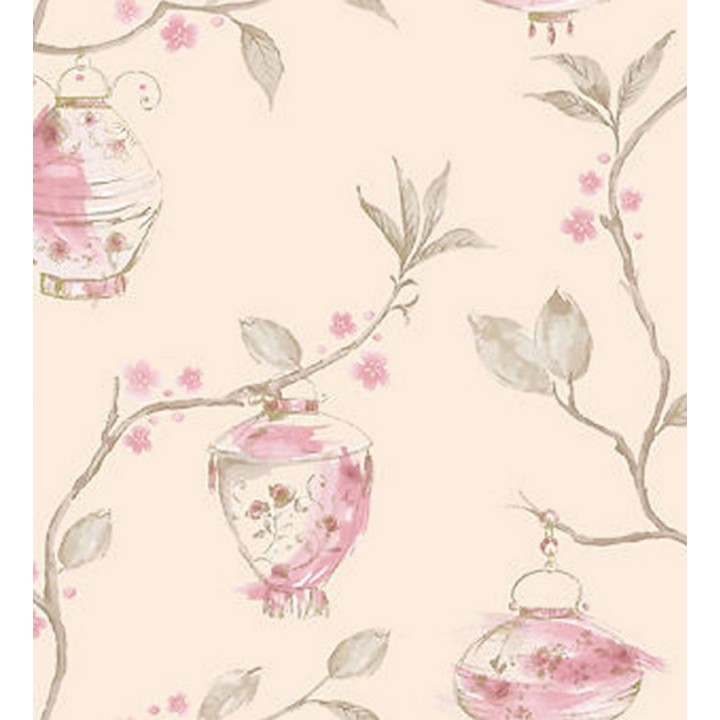Papel pintado farolillos de papel japoneses estilo oriental - Saika 564677