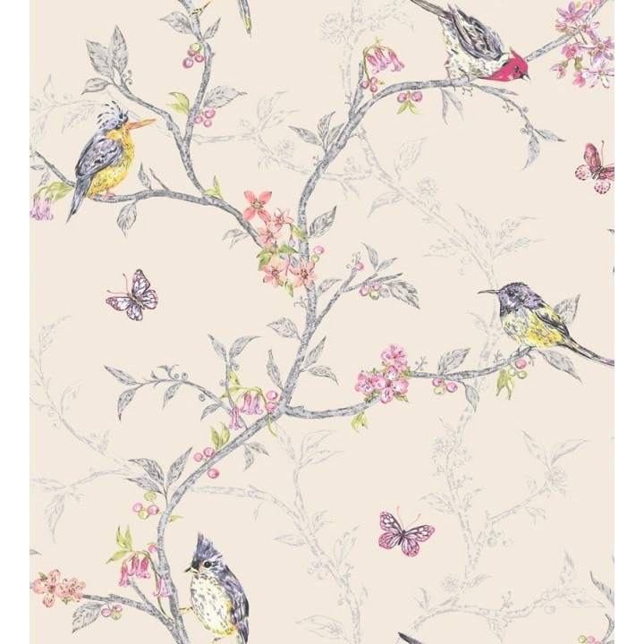 Papel pintado pájaros en ramas de árbol - Birdie 564685
