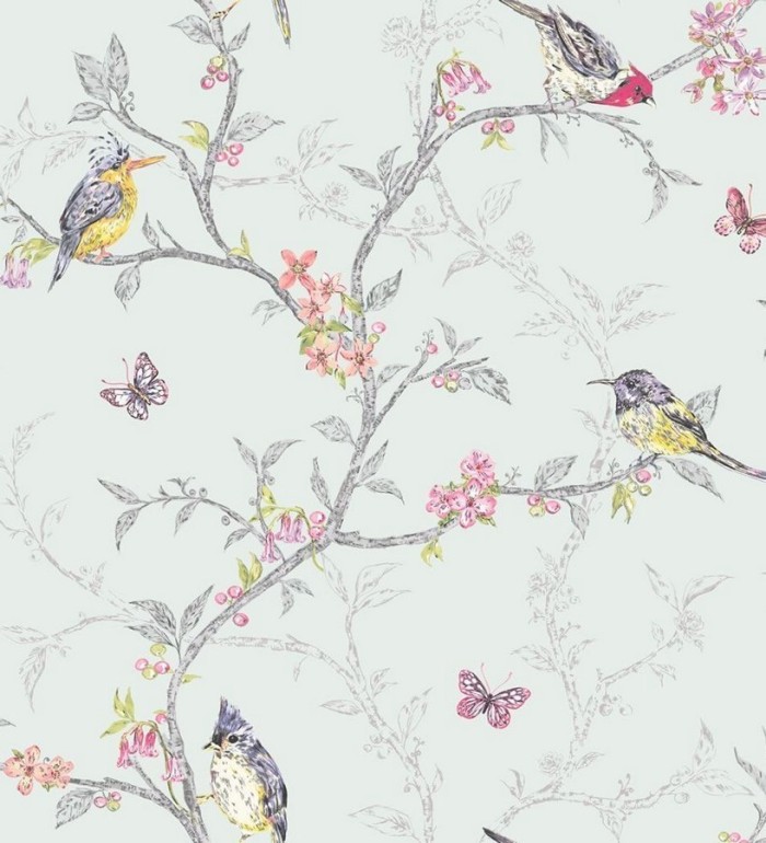 Papel pintado pájaros en ramas de árbol - Birdie 564686
