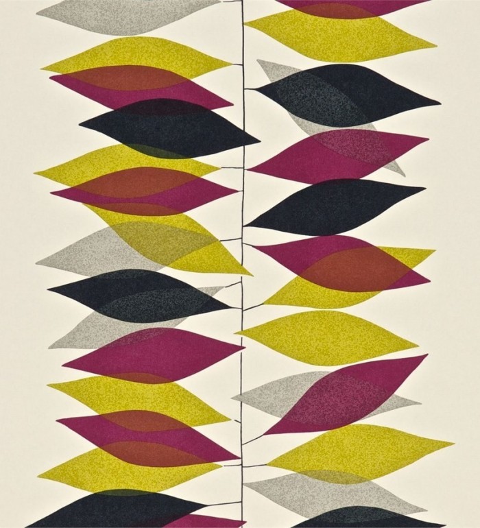 Papel pintado hojas elípticas modernas - Keaton 564871