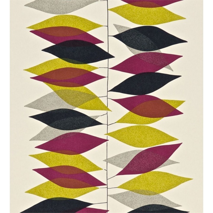 Papel pintado hojas elípticas modernas - Keaton 564871