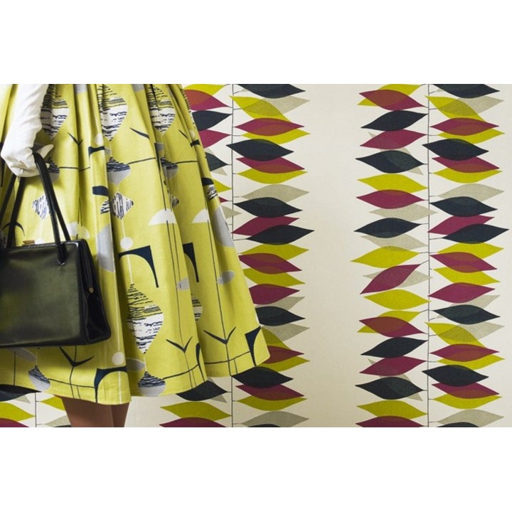 Papel pintado hojas elípticas modernas - Keaton 564871