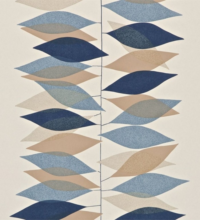 Papel pintado hojas elípticas modernas - Keaton 564872