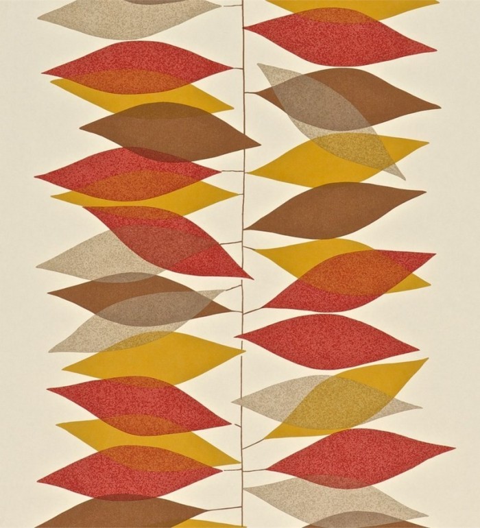 Papel pintado hojas elípticas modernas - Keaton 564875