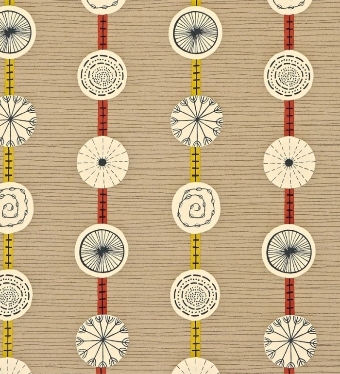 Papel pintado combinación de rayas y círculos abstractos - Cornell 564877