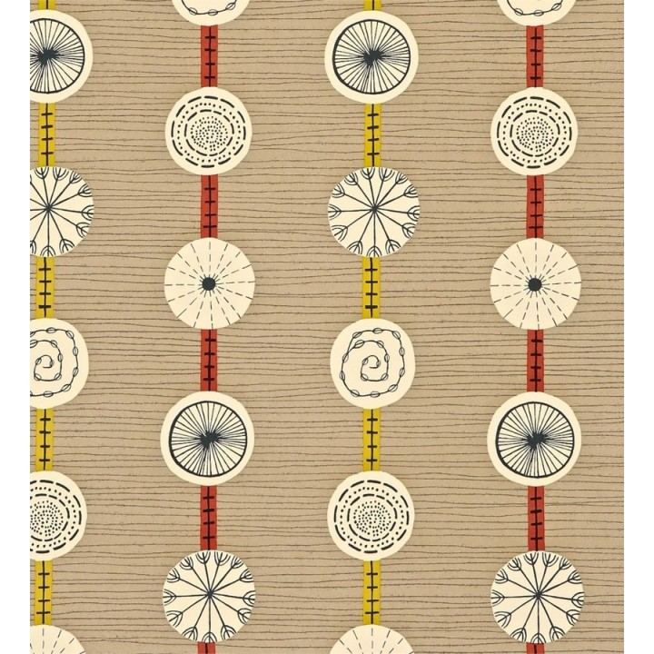 Papel pintado combinación de rayas y círculos abstractos - Cornell 564877