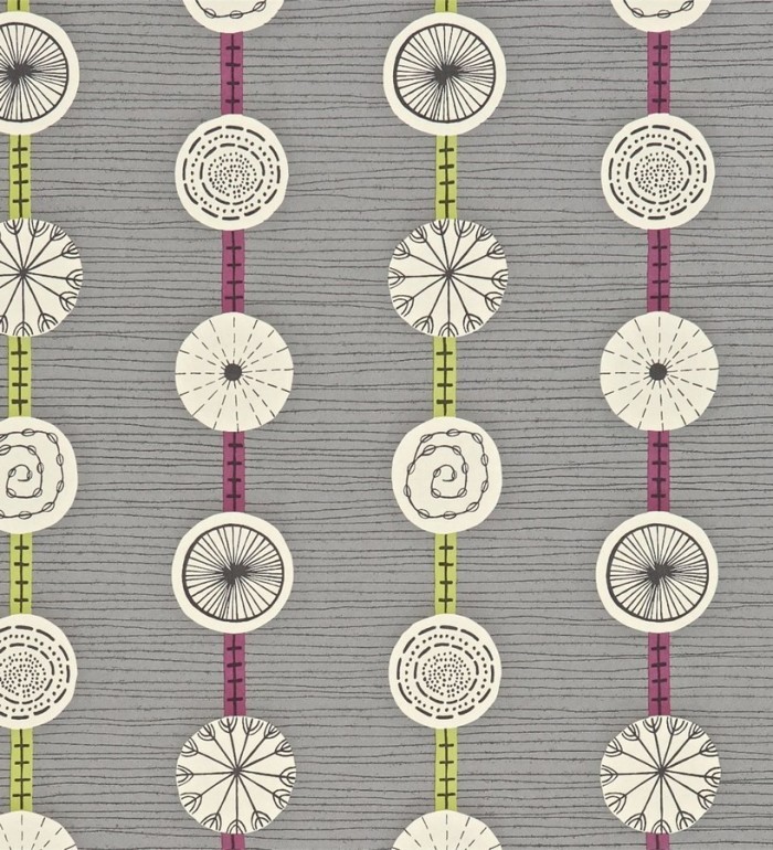 Papel pintado combinación de rayas y círculos abstractos - Cornell 564878