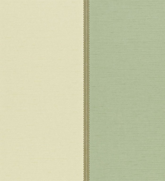 Papel pintado rayas anchas con remates textiles - Raya Linda 564889