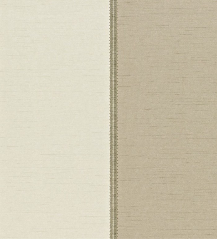 Papel pintado rayas anchas con remates textiles - Raya Linda 564891