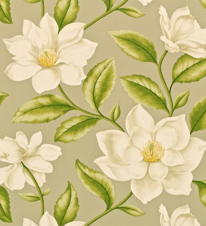Papel pintado gardenias grandes inglesas - Morela 564897