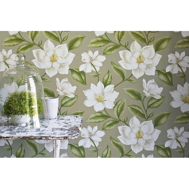 Papel pintado gardenias grandes inglesas - Morela 564897
