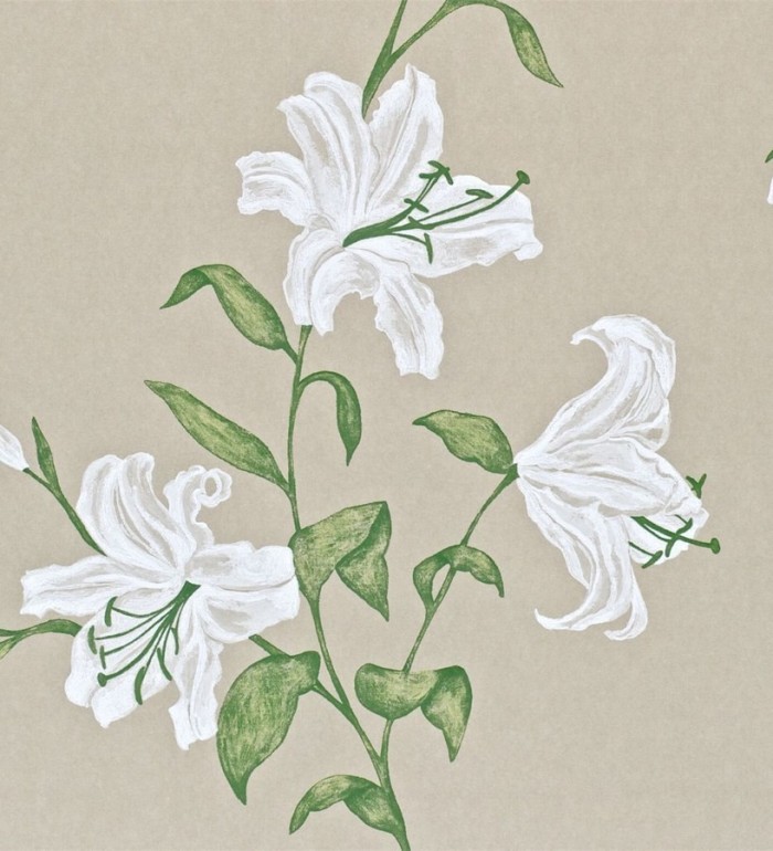 Papel pintado flores de trompeta artísticas - Jenevra 564904