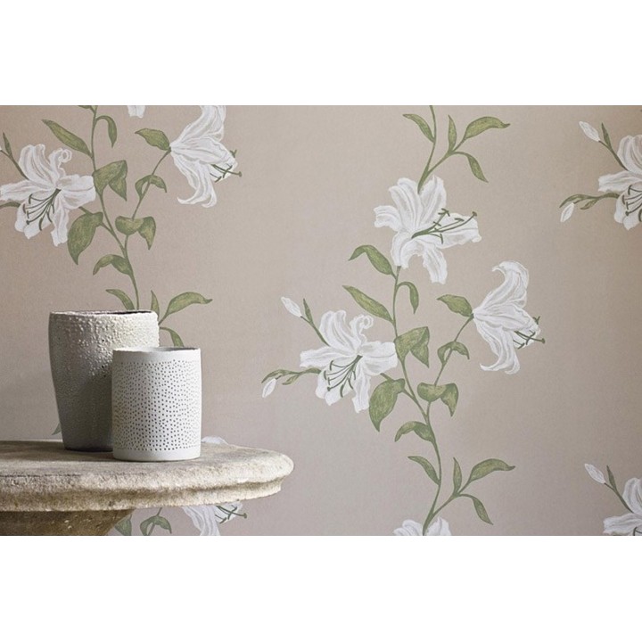 Papel pintado flores de trompeta artísticas - Jenevra 564904