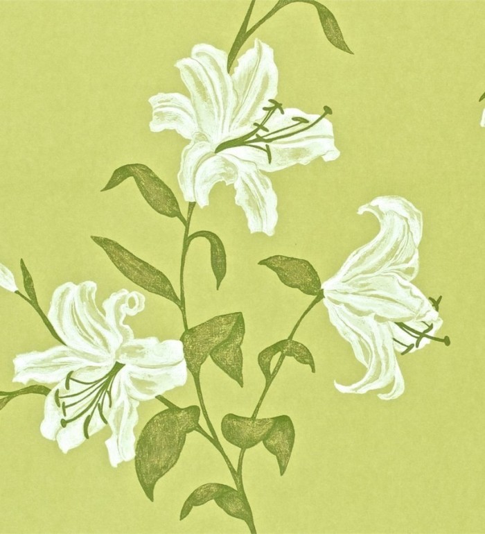 Papel pintado flores de trompeta artísticas - Jenevra 564906