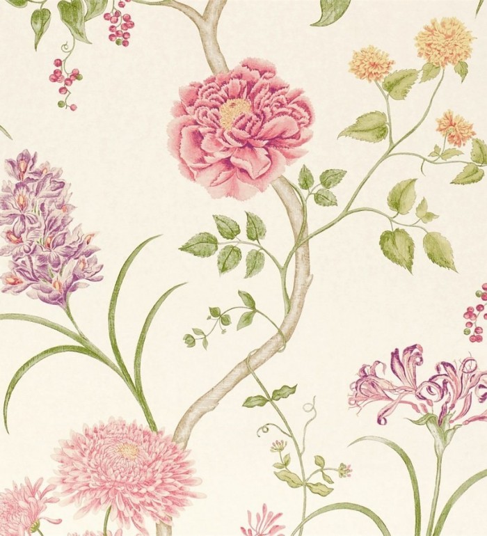 Papel pintado jardín de flores vintage inglés - Alissa 564908