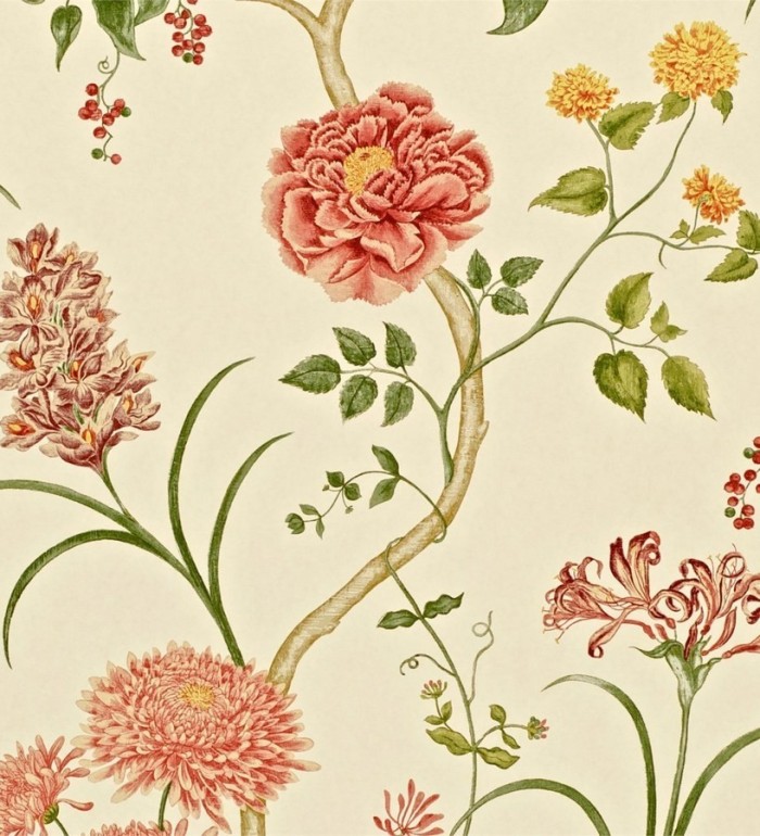 Papel pintado jardín de flores vintage inglés - Alissa 564909