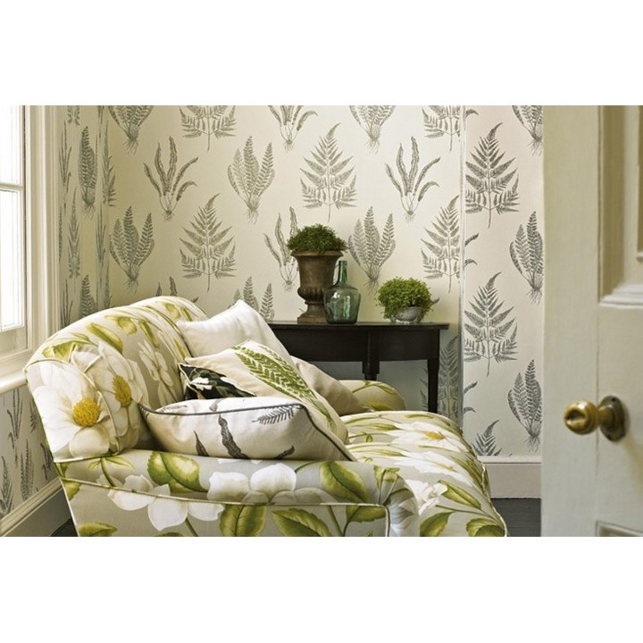 Papel pintado hojas de helechos inglesas - Georgette 564915