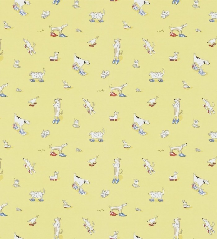 Papel pintado perros infantiles con zapatos coquetos - Clogs Dogs 564917