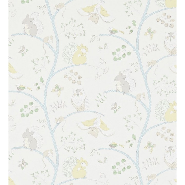 Papel pintado animalillos del bosque infantiles - Squirrels Tree 564921