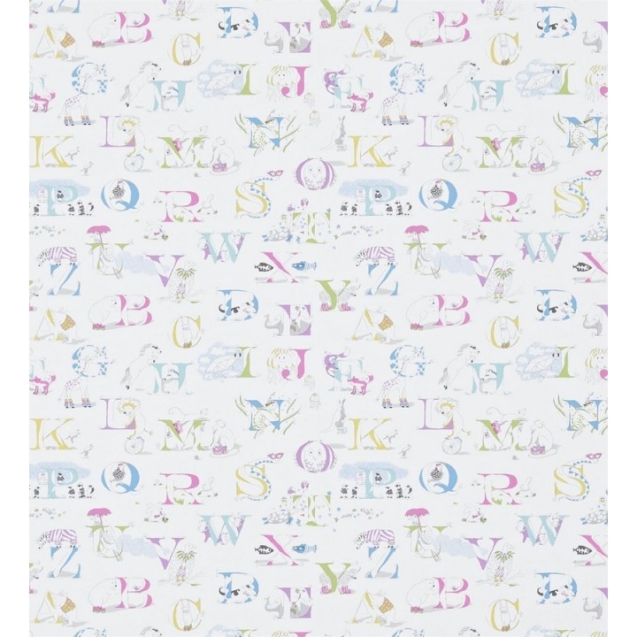 Papel pintado abecedario infantil con animales multicolor - Alphabet Zoo 564928