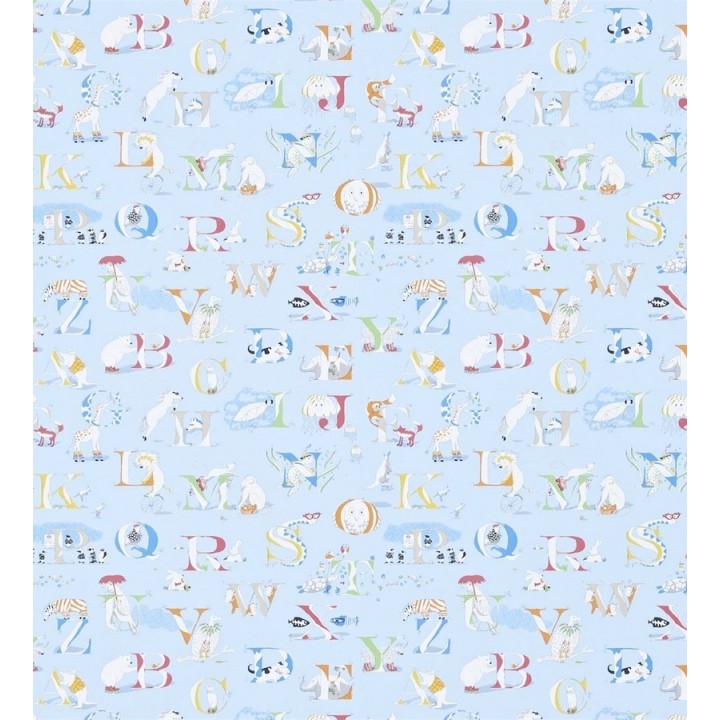 Papel pintado abecedario infantil con animales multicolor - Alphabet Zoo 564932