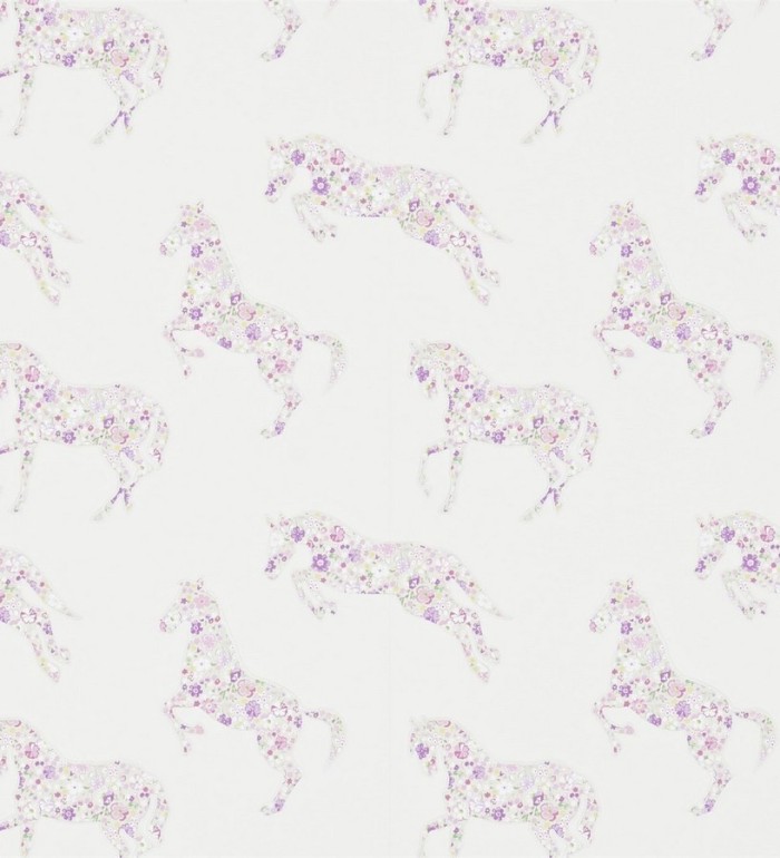 Papel pintado caballos patchwork de flores - Horses Florals 564939