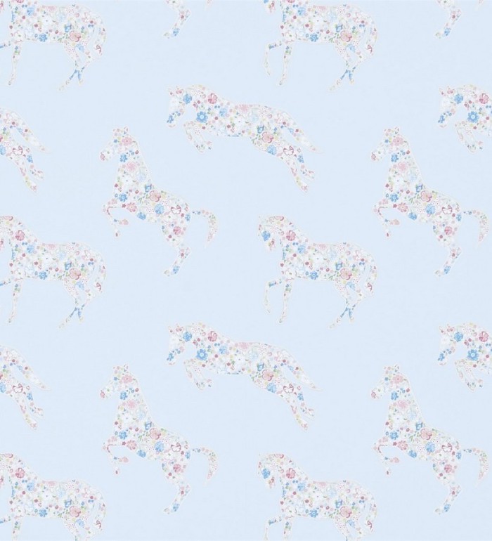 Papel pintado caballos patchwork de flores - Horses Florals 564940