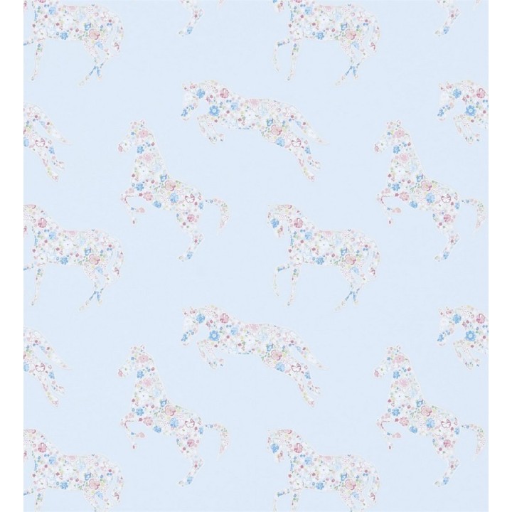 Papel pintado caballos patchwork de flores - Horses Florals 564940