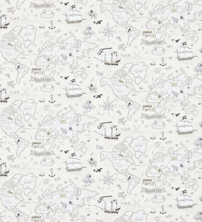 Papel pintado mapa del tesoro con barcos - Pirate Island 564944