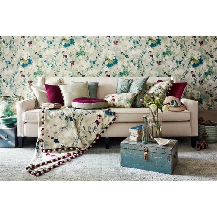 Papel pintado flores pequeñas al óleo diseño inglés - Denise 564965