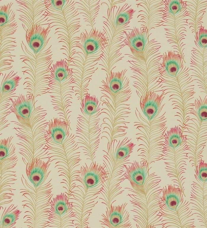 Papel pintado plumas de pavo real románticas vintage - Fiorella 564998