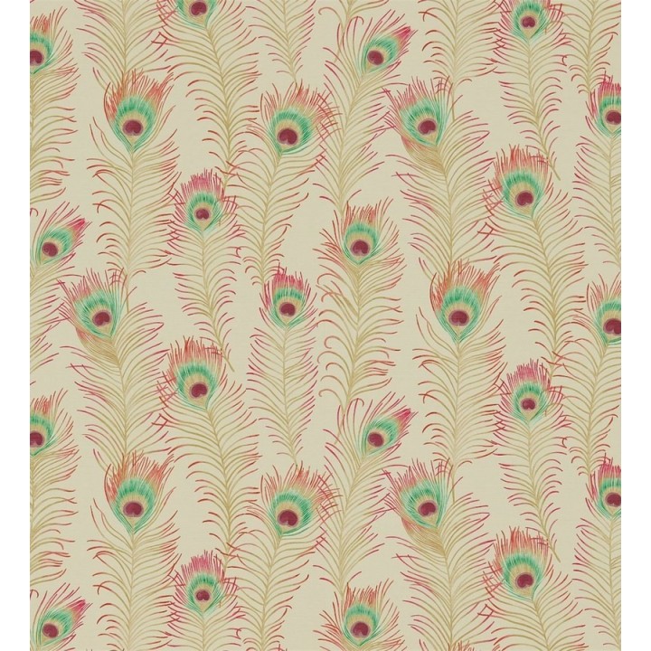 Papel pintado plumas de pavo real románticas vintage - Fiorella 564998