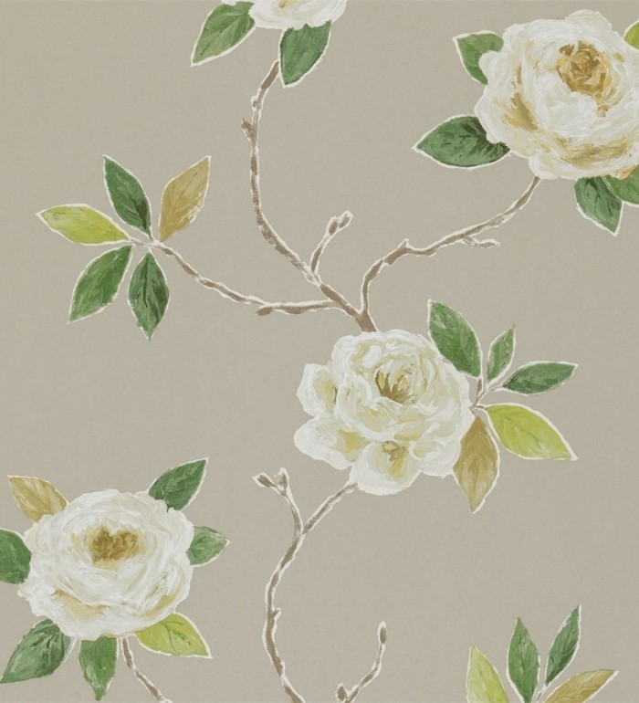 Papel pintado flores románticas al óleo - Sabina 565004