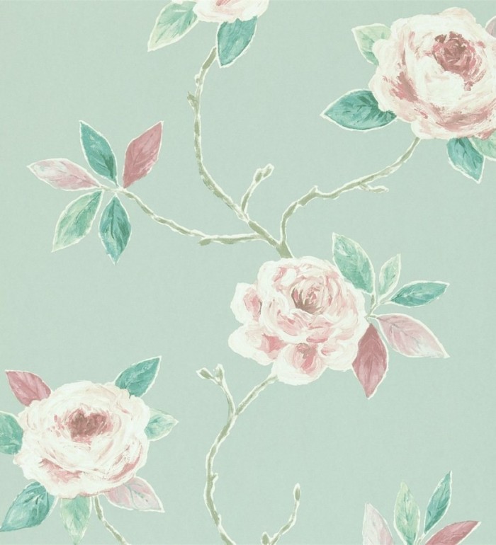 Papel pintado flores románticas al óleo - Sabina 565005