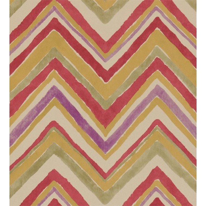 Papel pintado rayas de acuarela en zigzag - Levert 565007