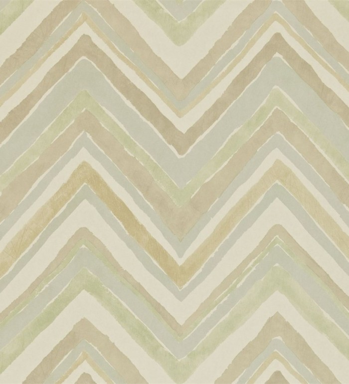 Papel pintado rayas de acuarela en zigzag - Levert 565008
