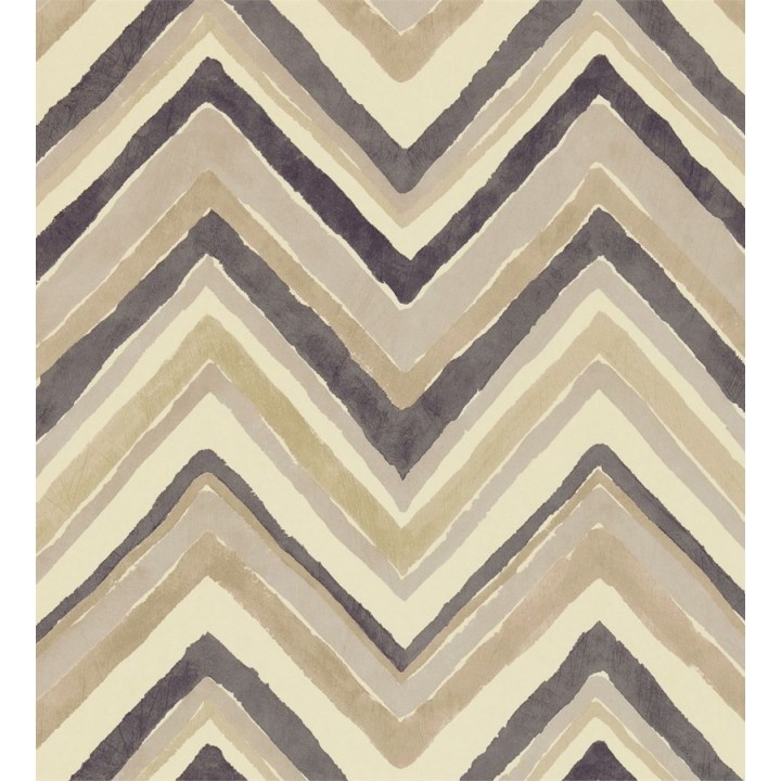 Papel pintado rayas de acuarela en zigzag - Levert 565009