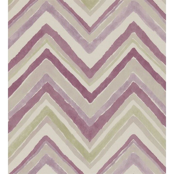 Papel pintado rayas de acuarela en zigzag - Levert 565011