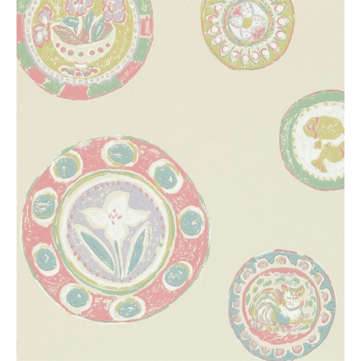 Papel pintado platos decorativos vintage de acuarela - Oriana 565022