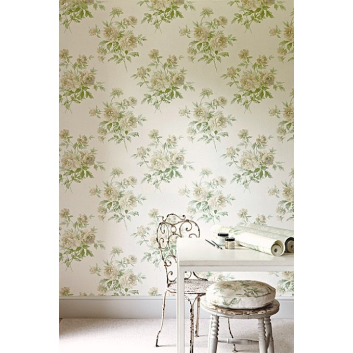 Papel pintado ramos de peonías románticas vintage - Alison 565025