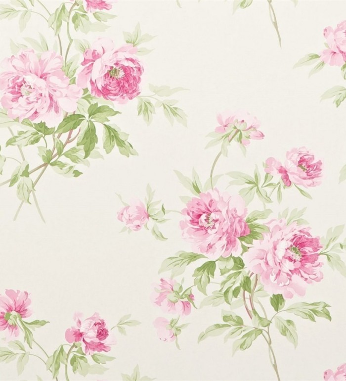 Papel pintado ramos de peonías románticas vintage - Alison 565026