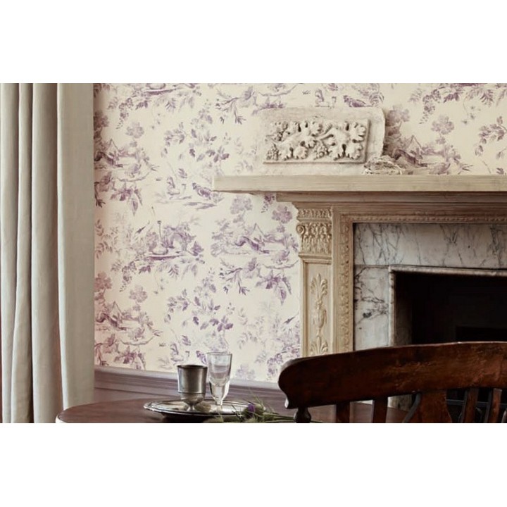 Papel pintado toile de jouy artístico de animales y naturaleza - Natural Garden 565029