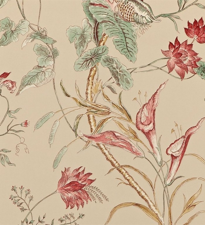 Papel pintado naturaleza de flores y plantas artísticas inglesas - Beverley 565037