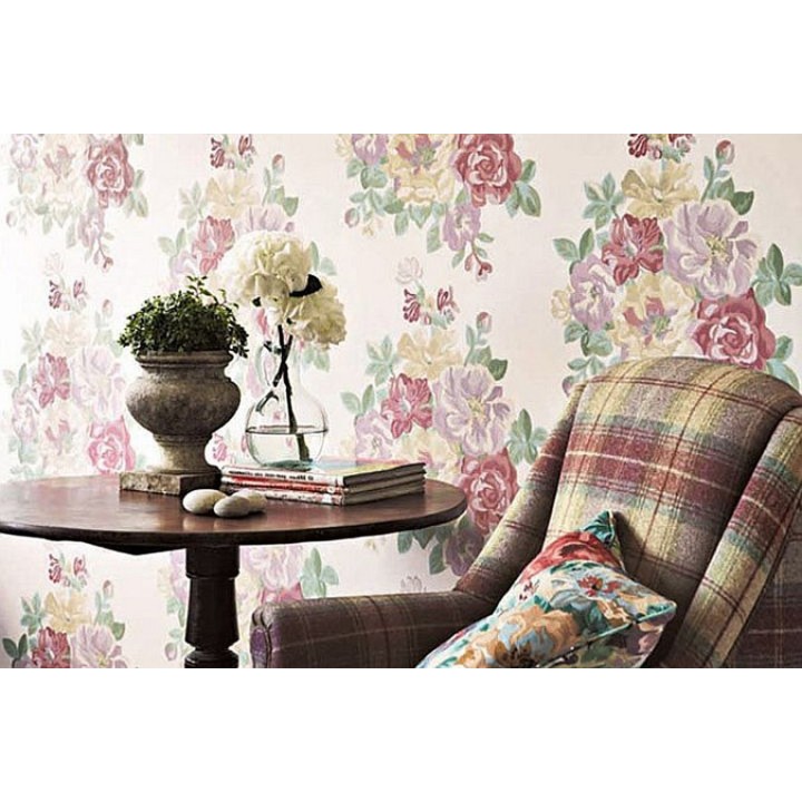 Papel pintado ramos de flores grandes artísticas - Lionor 565039