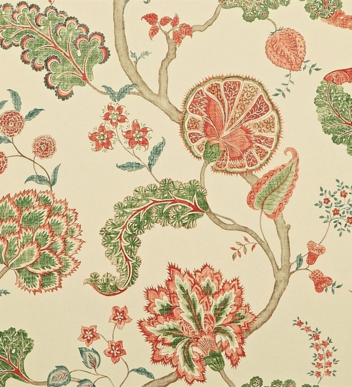 Papel pintado flores y plantas vintage diseño japonés - Dornely 565043