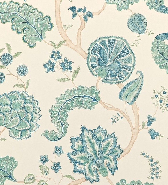 Papel pintado flores y plantas vintage diseño japonés - Dornely 565045