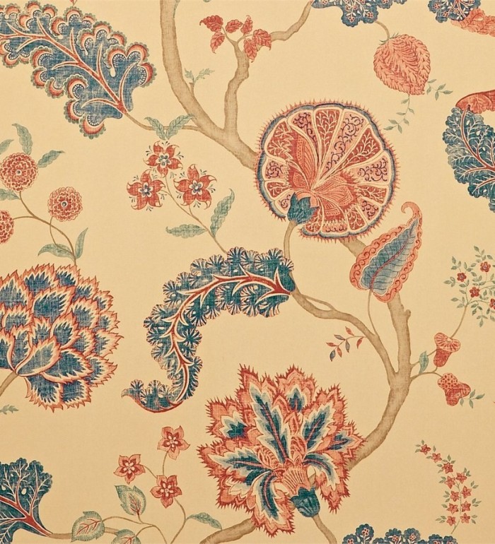 Papel pintado flores y plantas vintage diseño japonés - Dornely 565046