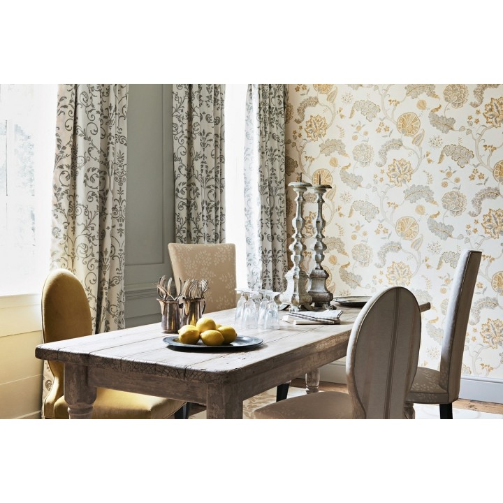 Papel pintado flores y plantas vintage diseño japonés - Dornely 565047