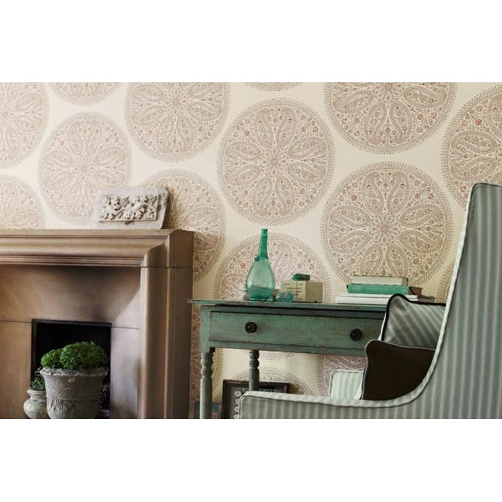 Papel pintado medallones grandes de cashmere vintage - Brahma 565051